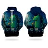 3D printing adult and childrens dinosaur hoodies pullover cute sweatshirt