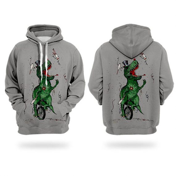 3D printing adult and childrens dinosaur hoodies pullover cute sweatshirt