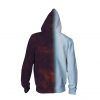3D digital printing mens zip up hoodies wolf hooded sweatshirts