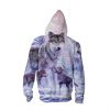 adult printing wolf sweatshirt zip up hoodies for men