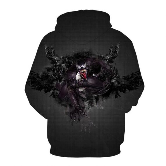 adult pullover sweatshirt black venom hoodie for men