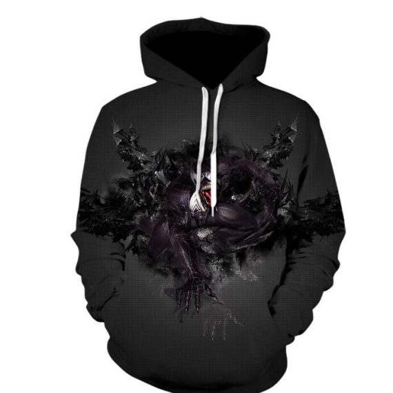 adult pullover sweatshirt black venom hoodie for men