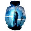 New design adult pullover blue hoodie mens sweatshirt