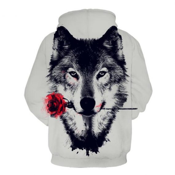 2020 White Wolf Hoodie Sweatshirt
