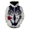 2020 White Wolf Hoodie Sweatshirt