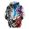 3D unisex tiger sweetshirt pullover hoodie for men and women
