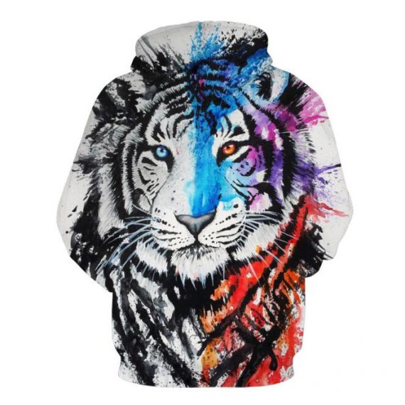 3D unisex tiger sweetshirt pullover hoodie for men and women
