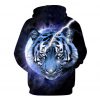 3D style tiger hoodie for mens sweatshirts