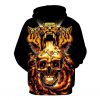 3D tiger print hoodie for men adult black pullover sweatshirt