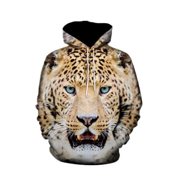 tiger print pullover hoodies for men 3D style sweatshirt