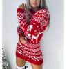 women mid length ugly christmas sweater