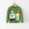 blue cute ugly santa and rudolph sweater for boys and girls