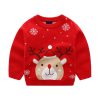 red and blue cute christmas sweater for boys and girls