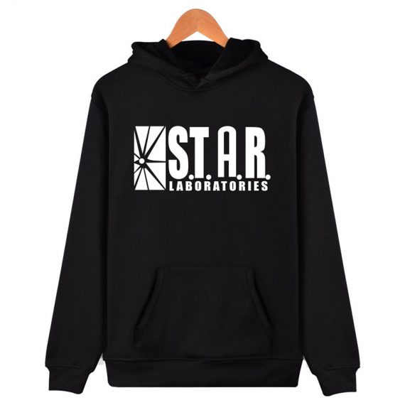 unisex adult black sweatshirt star labs hoodie