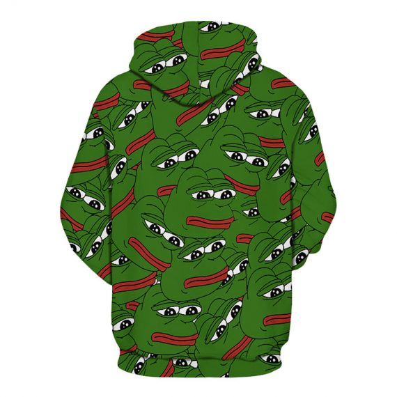 unisex adult pullover sweatshirt 3D style frog hoodies