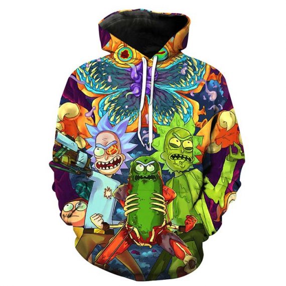 rick and morty sweatshirt adult and kids pickle rick hoodie