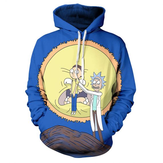 3D printing adult and kids pullover hoodie rick and morty sweatshirt