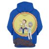 3D printing adult and kids pullover hoodie rick and morty sweatshirt