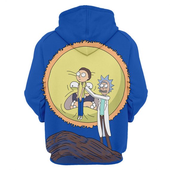 3D printing adult and kids pullover hoodie rick and morty sweatshirt
