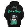 white and black rick and morty hoodie for men and boys
