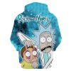 adult and kids 3D printing rick and morty pullover hoodie