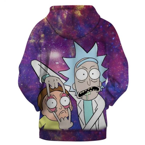 adult and kids 3D printing rick and morty pullover hoodie