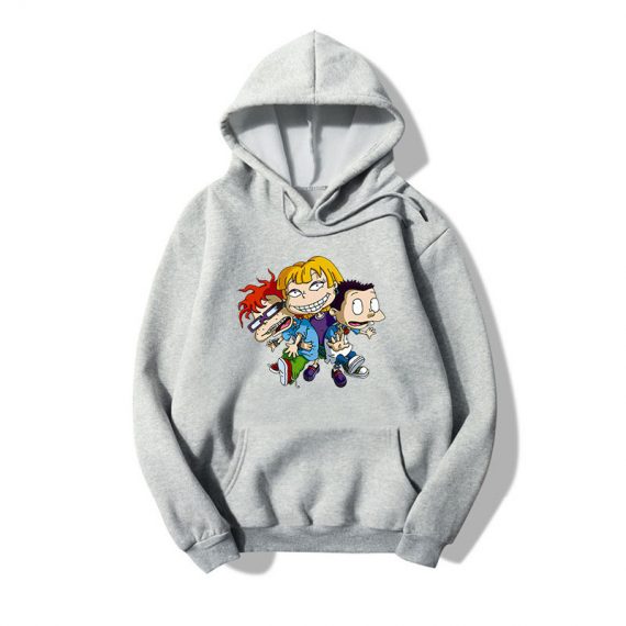 unisex printing adult pullover sweatshirt solid color rugrats hoodie 3D style