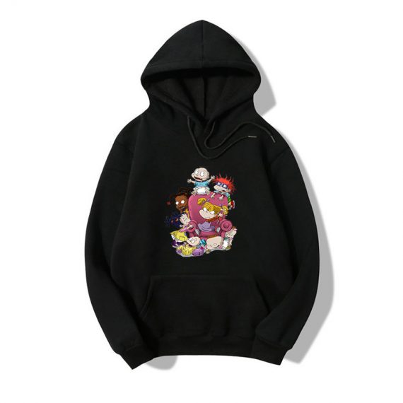 Anime cartoon print hooded sweatshirt adult unisex rugrats hoodie