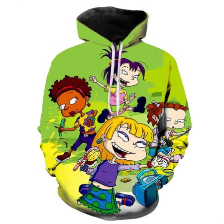 3D style adult and kids unisex pullover sweatshirt rugrats hoodie