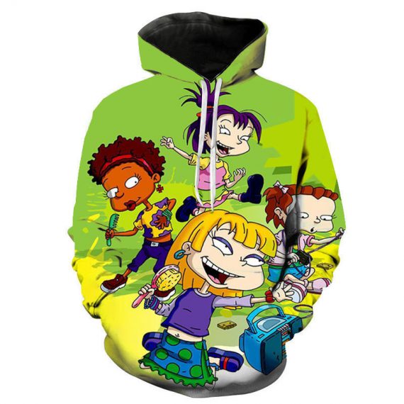 3D style adult and kids unisex pullover sweatshirt rugrats hoodie