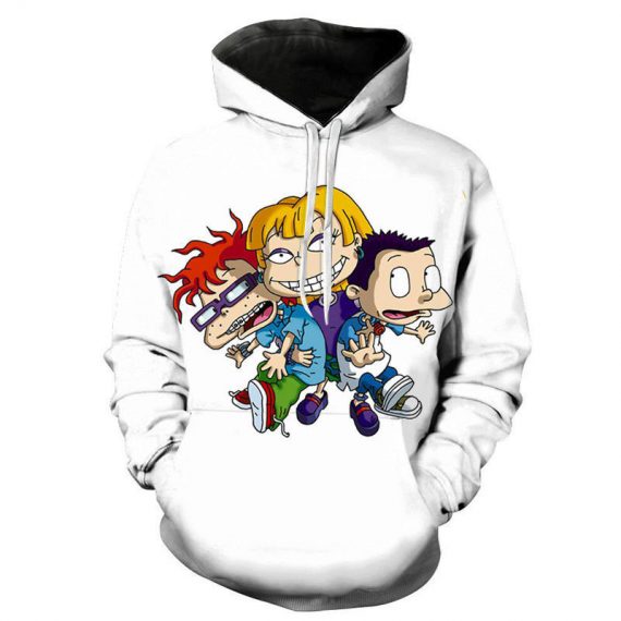 3D style adult and kids unisex pullover sweatshirt rugrats hoodie