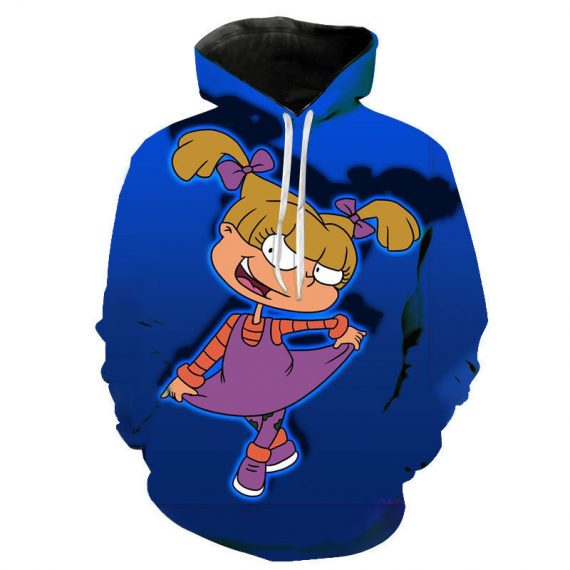 adult and kids 3d printing anime unisex rugrats hoodie
