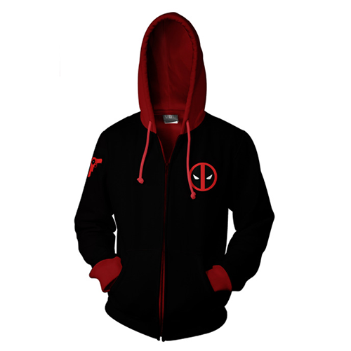 3D style deadpool hoodie for men