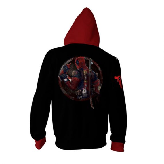 3D style deadpool hoodie for men