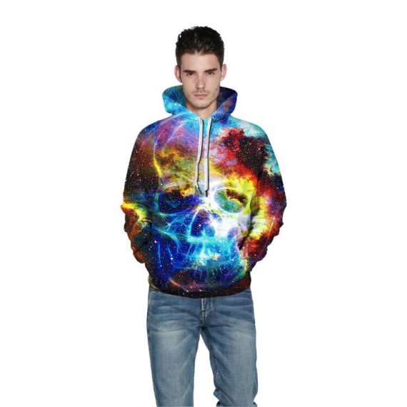 3D printing skull sweatshirt hoodies for men