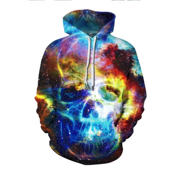 3D printing skull sweatshirt hoodies for men