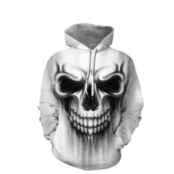 3D printing skull sweatshirt hoodies for men