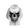 3D printing skull sweatshirt hoodies for men