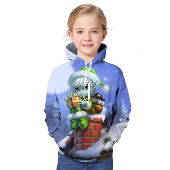 kids sweatshirt christmas elf hoodies for girls