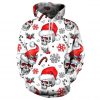 unisex christmas sweatshirt skull hoodie for girls and boys