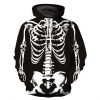 black mens pullover hoodie skull sweatshirt