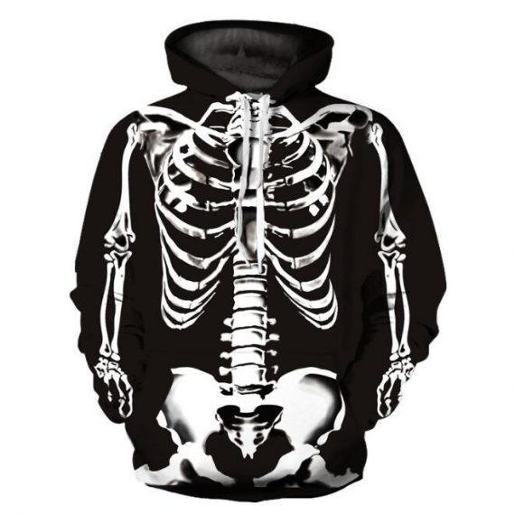 black mens pullover hoodie skull sweatshirt