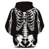 black mens pullover hoodie skull sweatshirt
