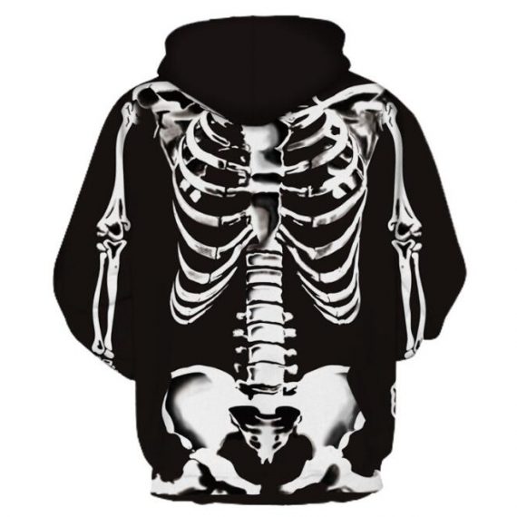 black mens pullover hoodie skull sweatshirt