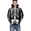 black mens pullover hoodie skull sweatshirt