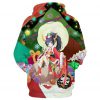 3D anime printing christmas hoodie for girls