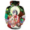 3D anime printing christmas hoodie for girls
