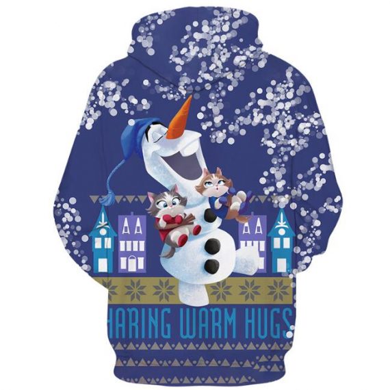 anime hoodies christmas snowman sweatshirt for girls