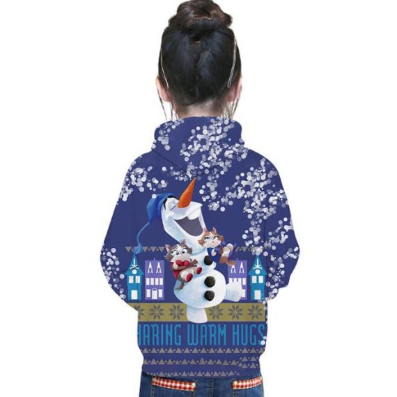 anime hoodies christmas snowman sweatshirt for girls