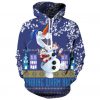 anime hoodies christmas snowman sweatshirt for girls